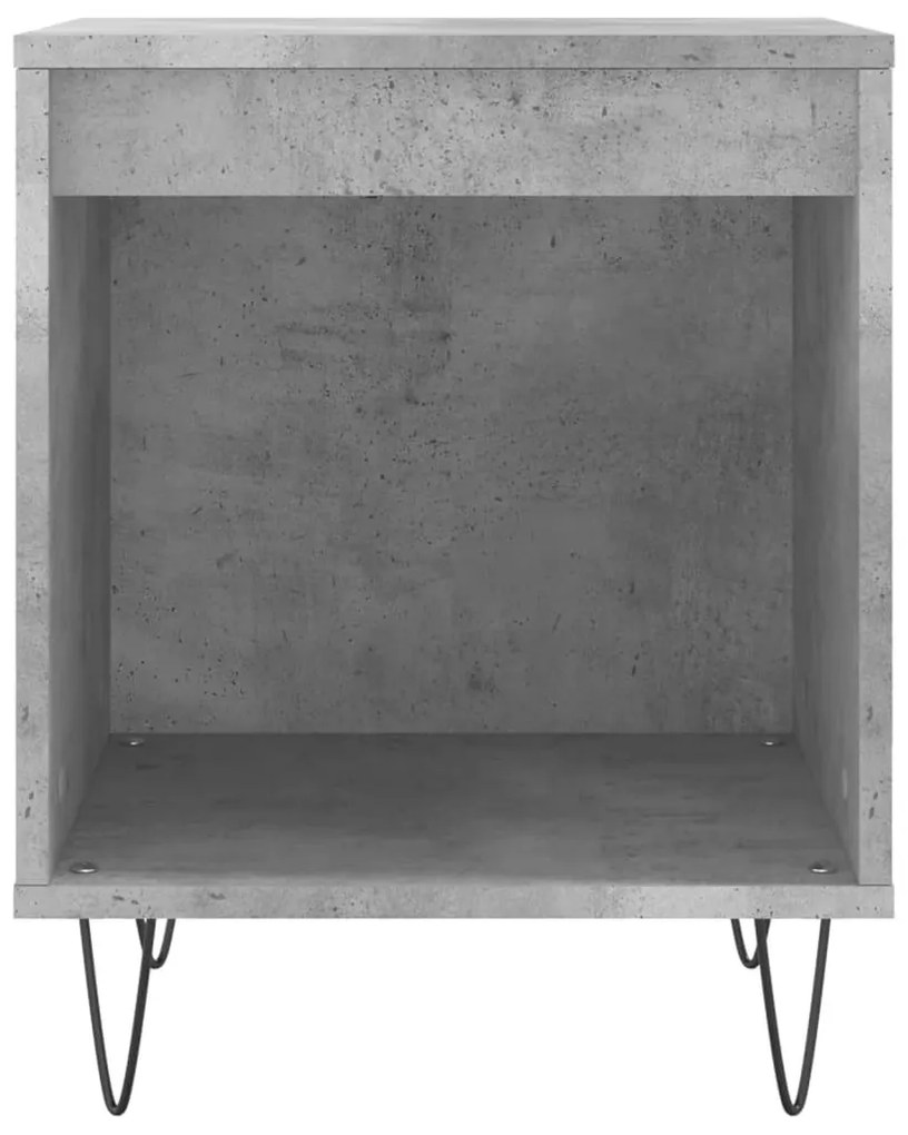 Betonszürke szerelt fa éjjeliszekrény 40x35x50 cm