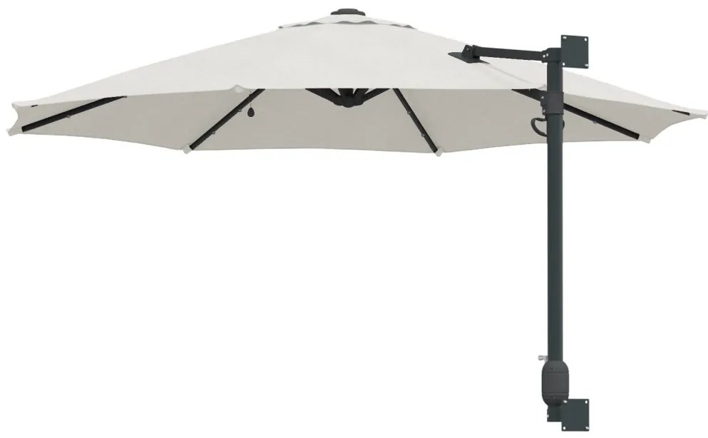 Falra Szerelhető Kert Napernyő LED-ekkel Bézs 248 cm