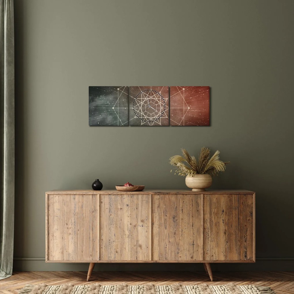 Kép - Kozmikus dodekagram (órával) (90x30 cm)