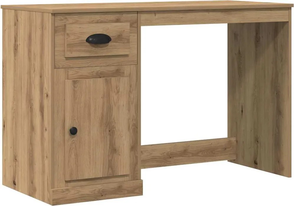 vidaXL Asztal fiókkal tárolóval Artisan tölgy 50 x 115 x 75 cm Faanyag