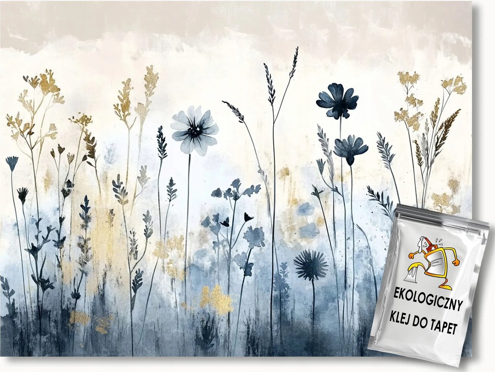 Fotótapéta Flizelina Grafika Kert Rét Fűmező Virágok 100x75 ragasztó