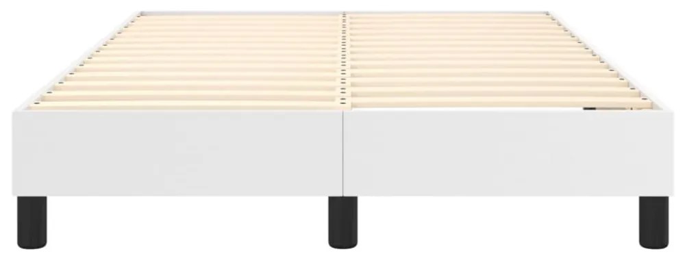 fehér műbőr rugós ágykeret 120x200 cm