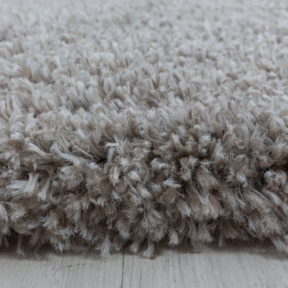 Világosbarna kerek szőnyeg ø 160 cm Fluffy – Ayyildiz Carpets