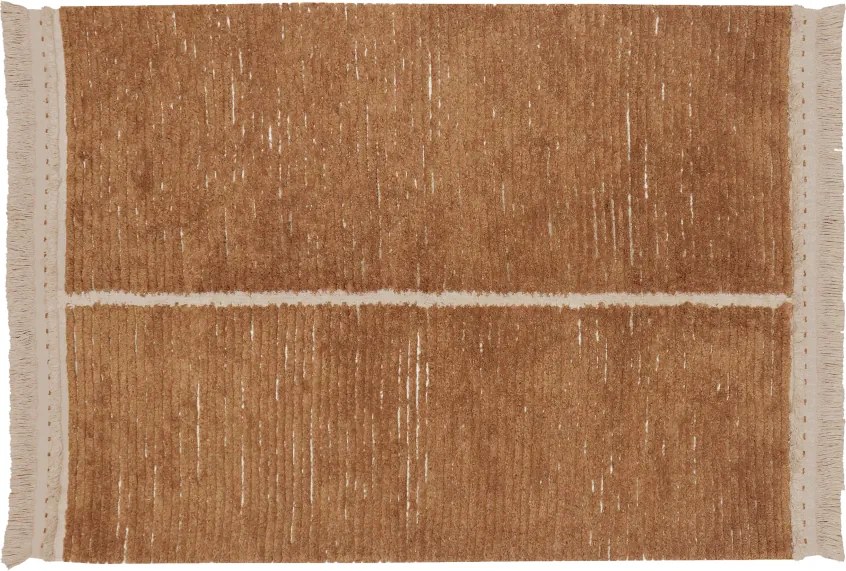 Téglavörös-bézs pamut szőnyeg 140x200 cm Duetto Toffee – Lorena Canals