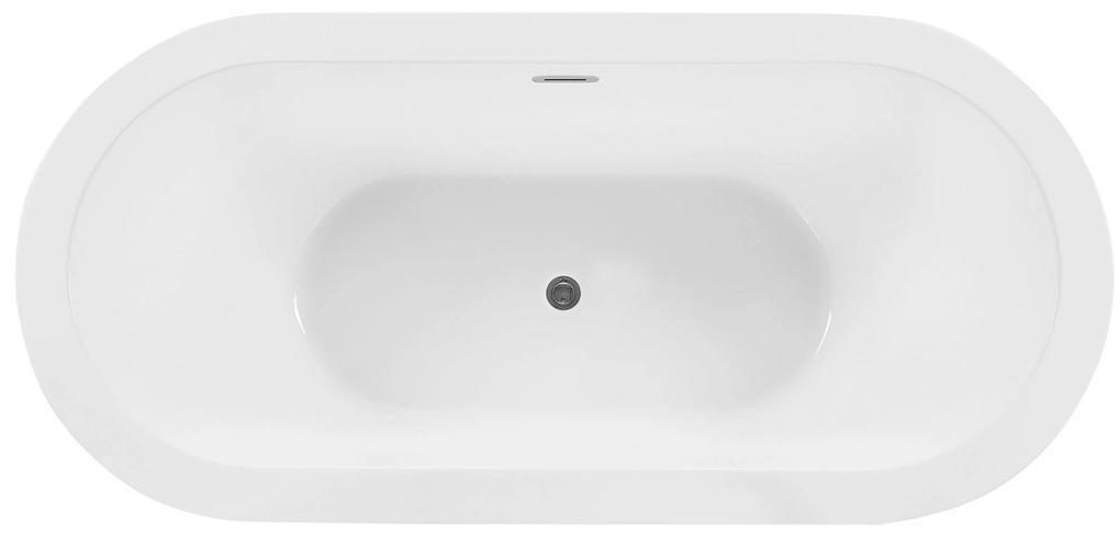 Fehér szabadon álló fürdőkád 170 x 80 cm EMPRESA  Beliani