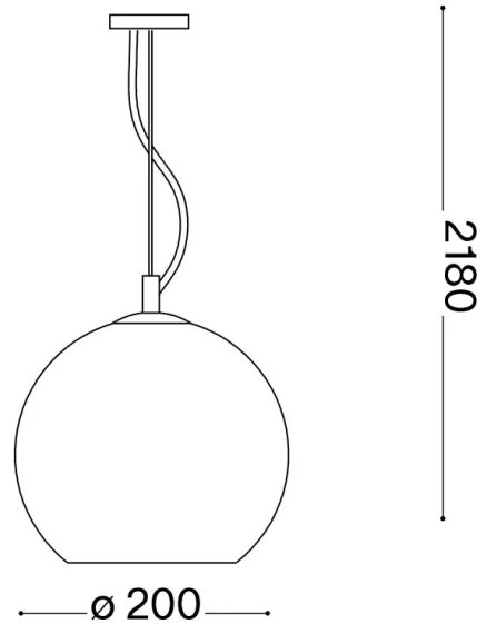Ideal Lux - Csillár zsinóron NEMO 1xE27/42W/230V átm. 20 cm bézs