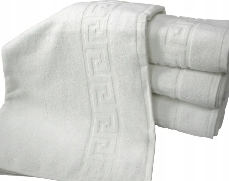 Szállodai törölköző fehér 70x140cm 500g/m2 egyiptomi pamut Greek