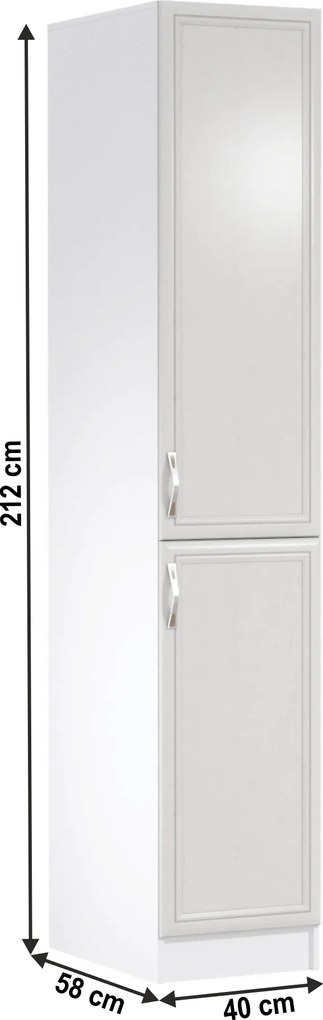 Élelmiszer szekrény D40SP, fehér/sosna Andersen, jobb, SICILIA