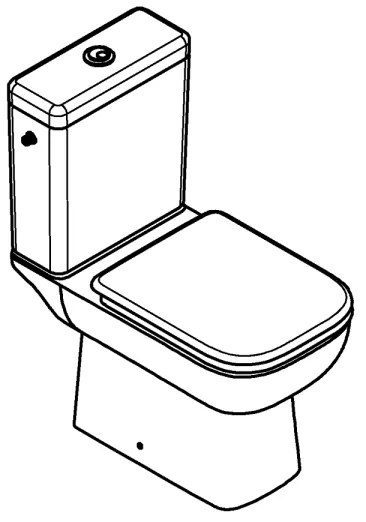 GROHE 39814000 - WC kombi szett START EDGE 825 × 557 × 384 mm kerámia/durofehér