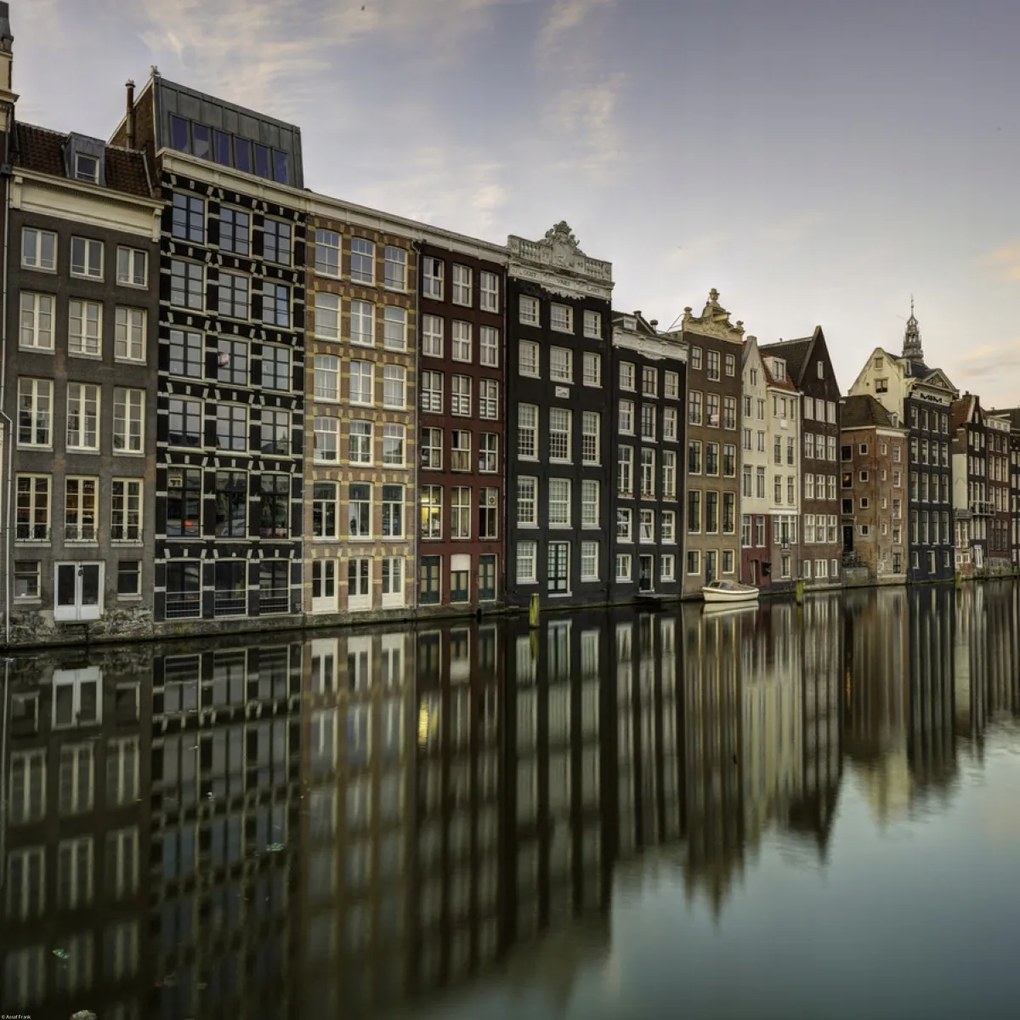 Poszter 60x60cm Csatorna Amszterdam városon át 7, Assaf Frank