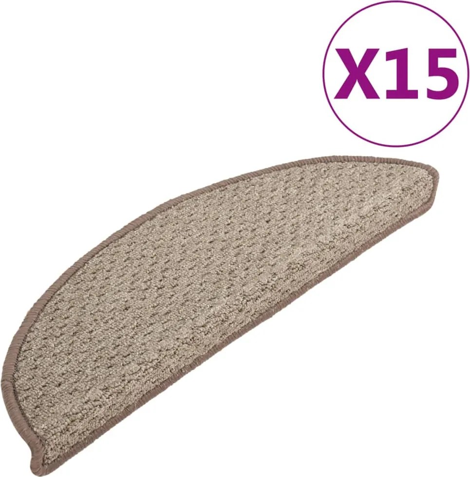 vidaXL 15 db barna lépcsőszőnyeg 65x21x4 cm