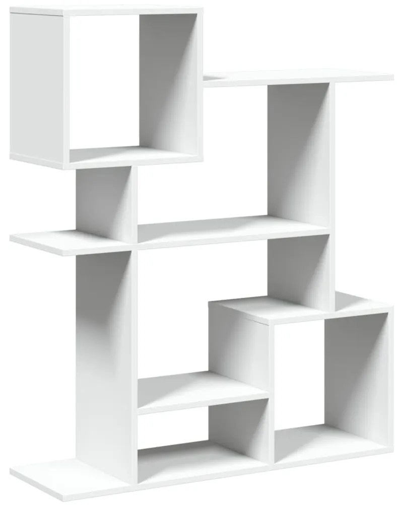 fehér szerelt fa térelválasztó könyvespolc 92x29x112 cm
