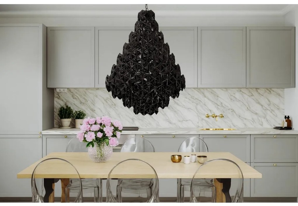 ByRydens 4200940-6513 - Csillár láncon MONARQUE GRANDE 11xE14/5W/230V fekete