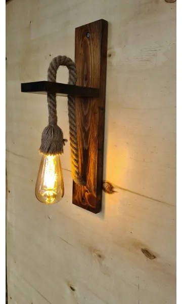 AHSAP fali lámpa 1xE27/40W/230V fenyő/dió