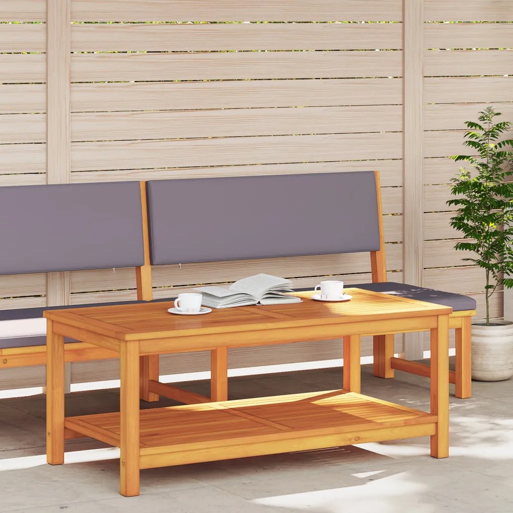 Dohányzóasztal 110x55x45 cm Tömör akácfából