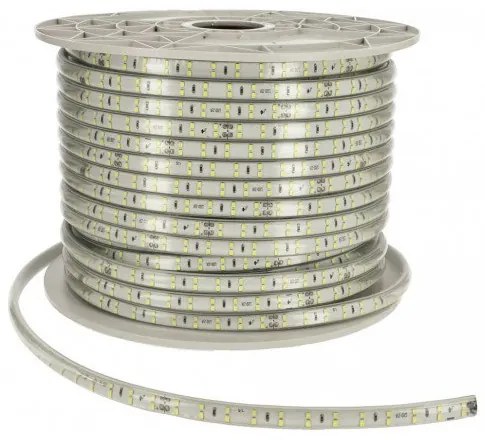 Led szalag , 220 Volt , 120 LED/m , 8 watt/m , hideg fehér , 119 lm/w , IP54 , Flex-Neon