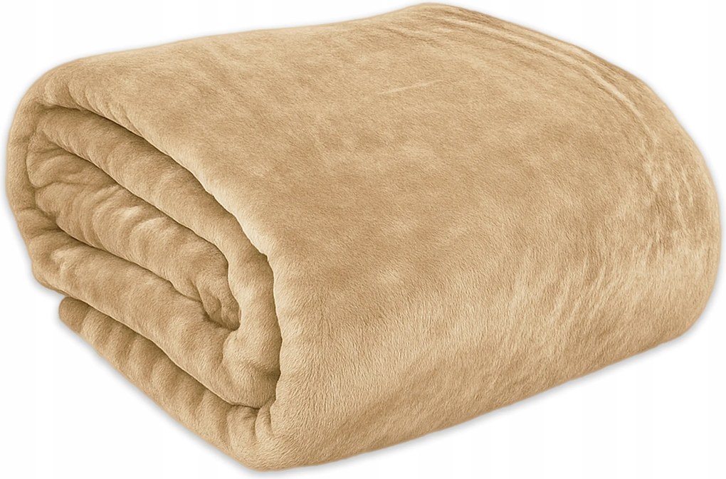 Takaró Sima 160x200 akril Nagyon vastag meleg puha Téli Ágytakaró Bézs