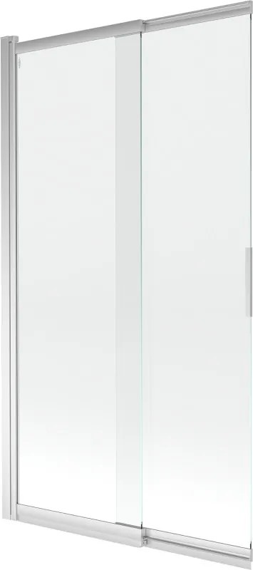 Mexen Fox 2-szárnyú eltolható fürdőkád paraván 100 x 150 cm, átlátszó, króm - 891-100-002-01-00