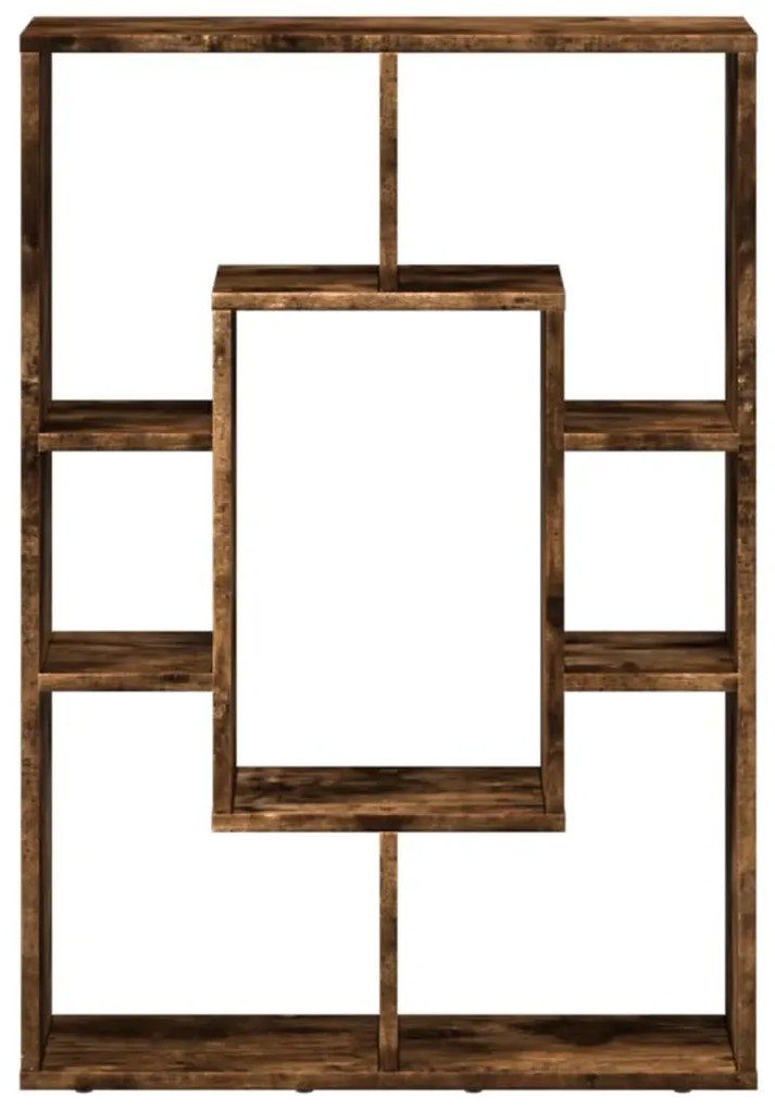 füstös tölgy színű szerelt fa könyvespolc 63 x 20 x 90 cm