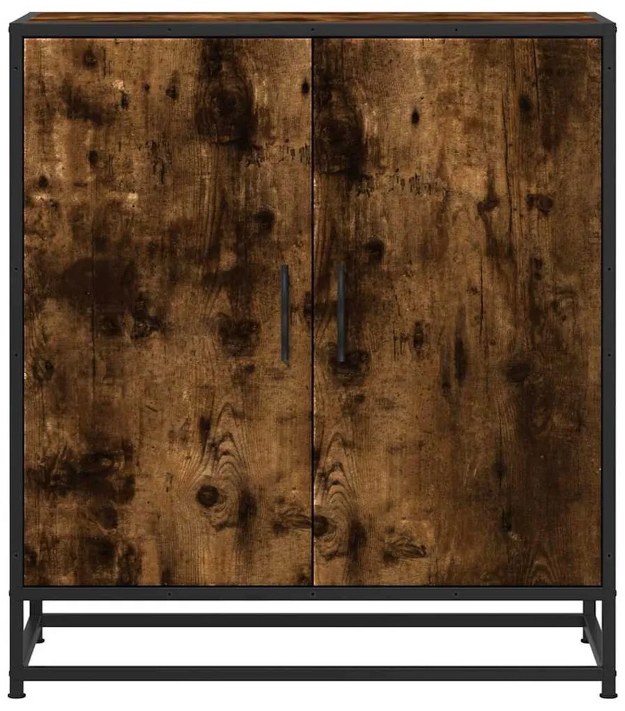 füstös tölgy színű szerelt fa tálalószekrény 68 x 35 x 76 cm