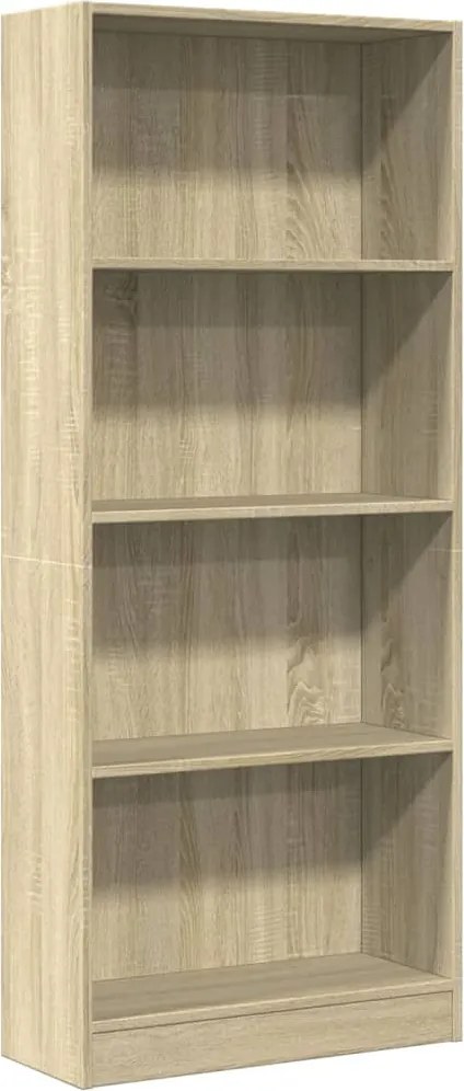 vidaXL sonoma tölgy színű szerelt fa könyvszekrény 60 x 24 x 143 cm