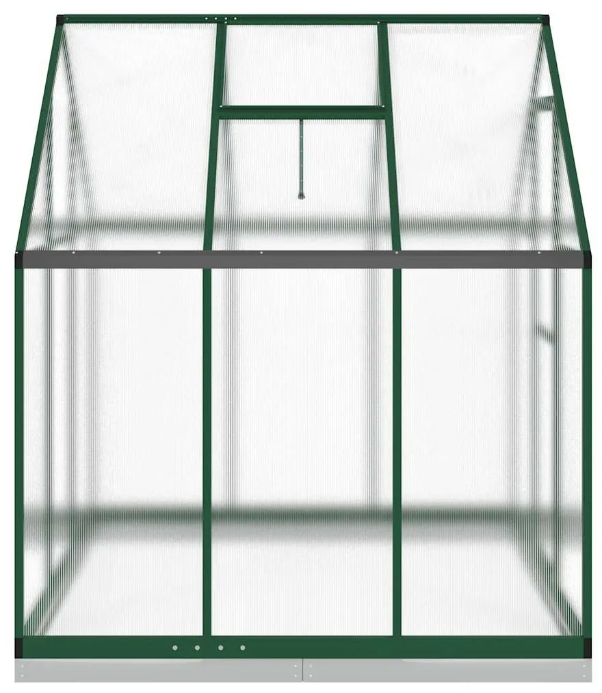zöld alumínium melegház alapvázzal 169 x 169 x 202 cm