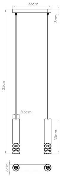 Sollux SL.1692 - Csillár zsinóron LIRO 2xGU10/10W/230V fehér