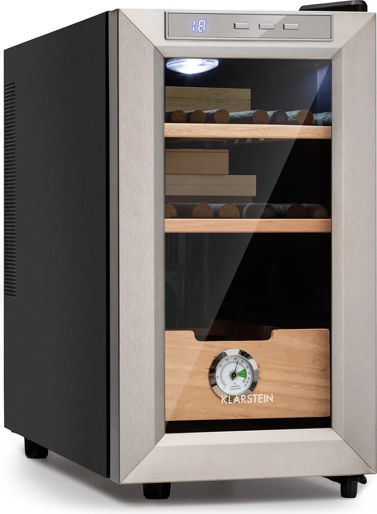 Klarstein El Presidente 23, humidor, 23 liter, 45 W, érintős vezérlés, bükkfa, LED