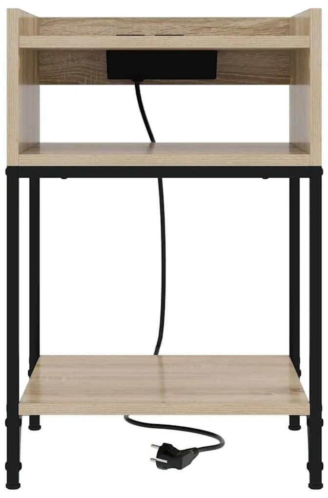 Éjjeli Szekrények 2 pcs sonoma tölgy 40 x 40 x 61 cm Faanyag