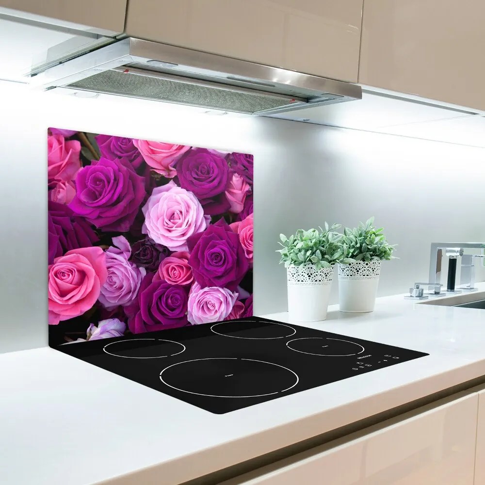 Üveg vágódeszka Roses 60x52 cm
