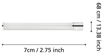Eglo 99339 - TRAGACETE LED fürdőszobai tükörvilágítás 15W IP44