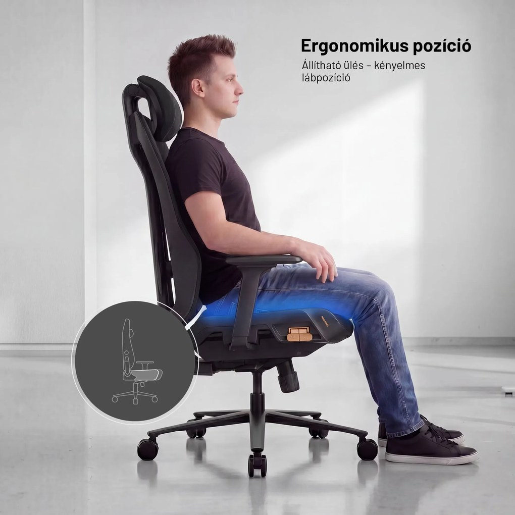 Ergonomikus irodai szék fekete: Diablo V-Flash Ultra Black