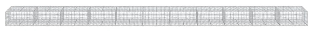 horganyzott vas gabion kosár fedéllel 1100 x 100 x 50 cm