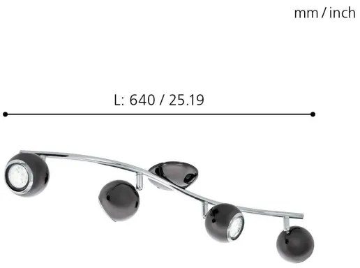 EGLO 31008 - BIMEDA LED-es spotlámpa 4xGU10/3W LED