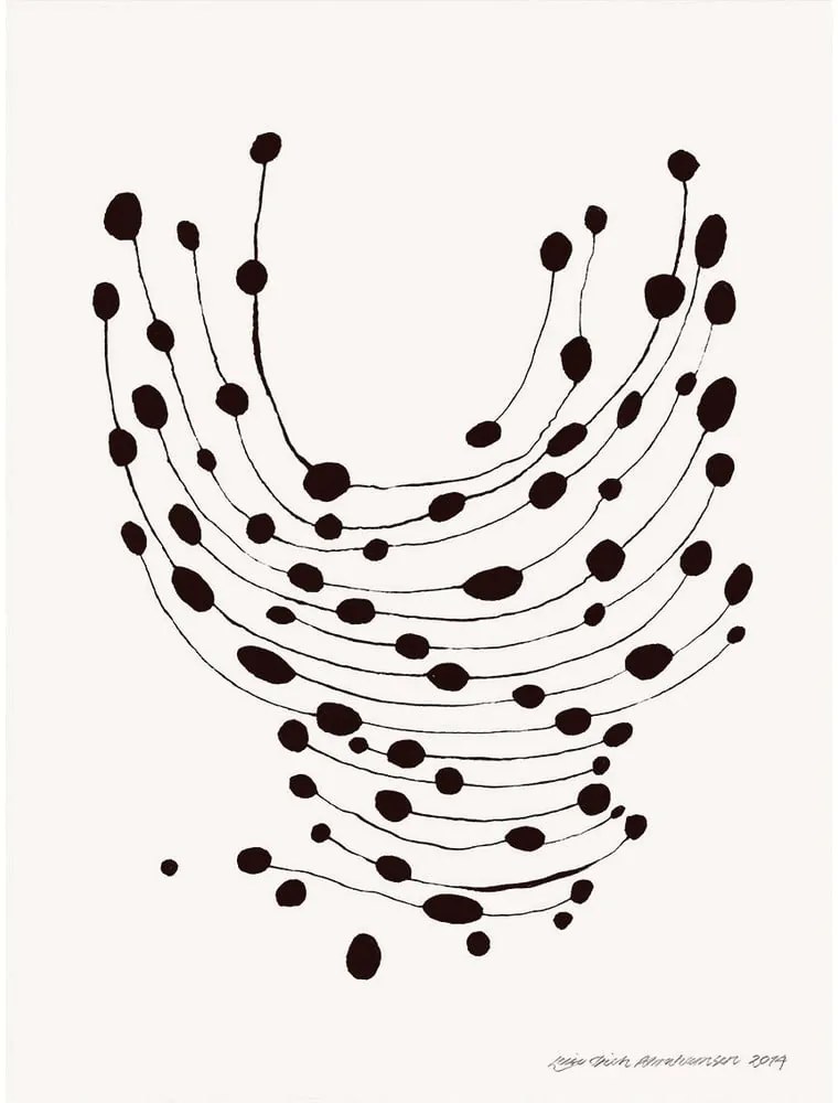 Poszter 30x40 cm Dancing Dots – Leise Dich Abrahamsen – The Poster Club