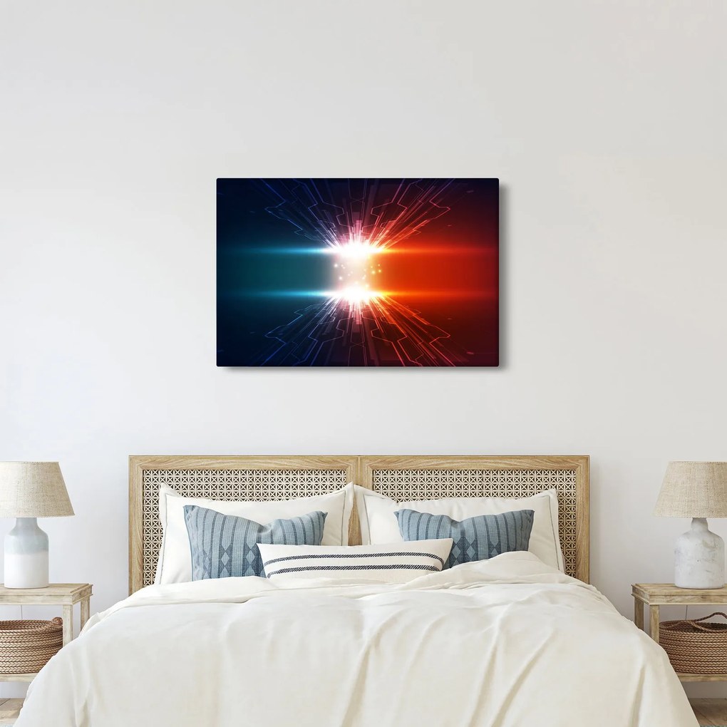 Absztrakt kép az aktív töltés (90x60 cm)