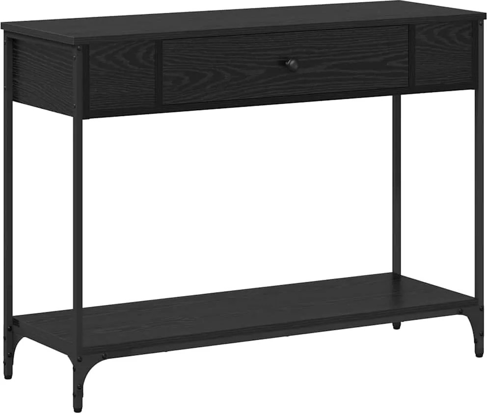 vidaXL Konzolasztal Egyéb Musta tammi 100 x 34.5 x 75 cm Faanyag