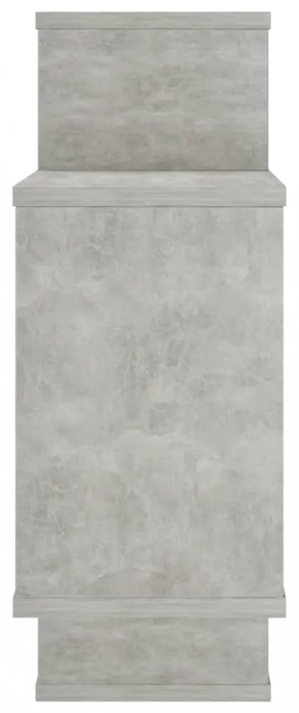 betonszürke szerelt fa fali polc 104 x 20 x 58,5 cm