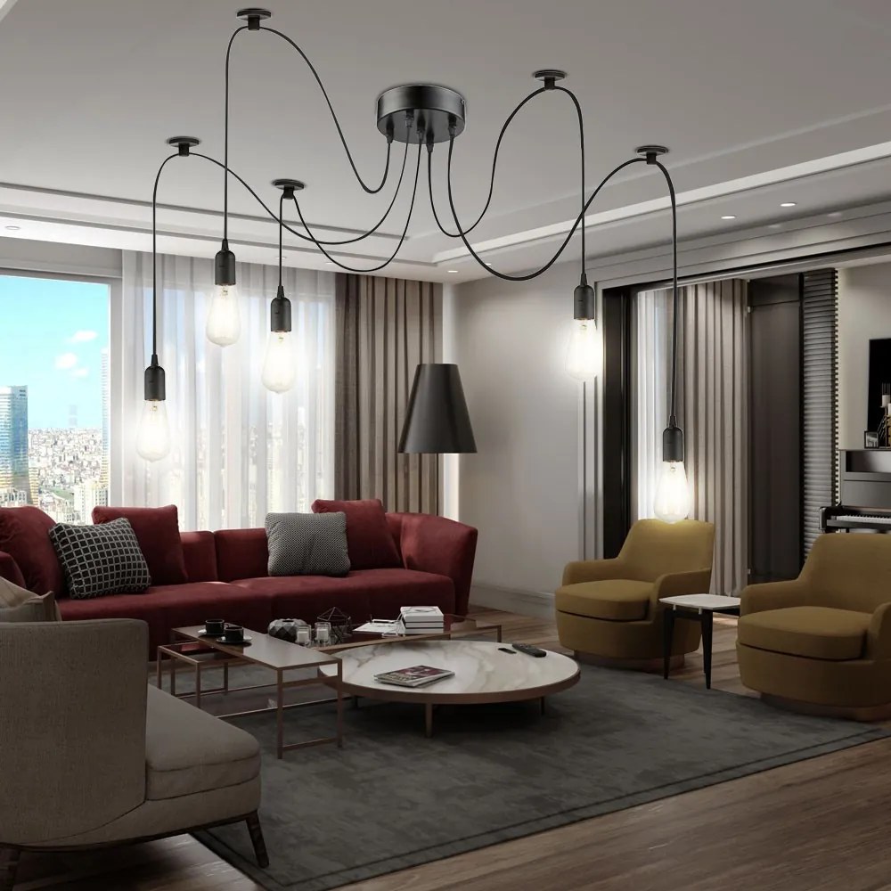 Függeszték Fekete MARACANA GLOBO-A110-5