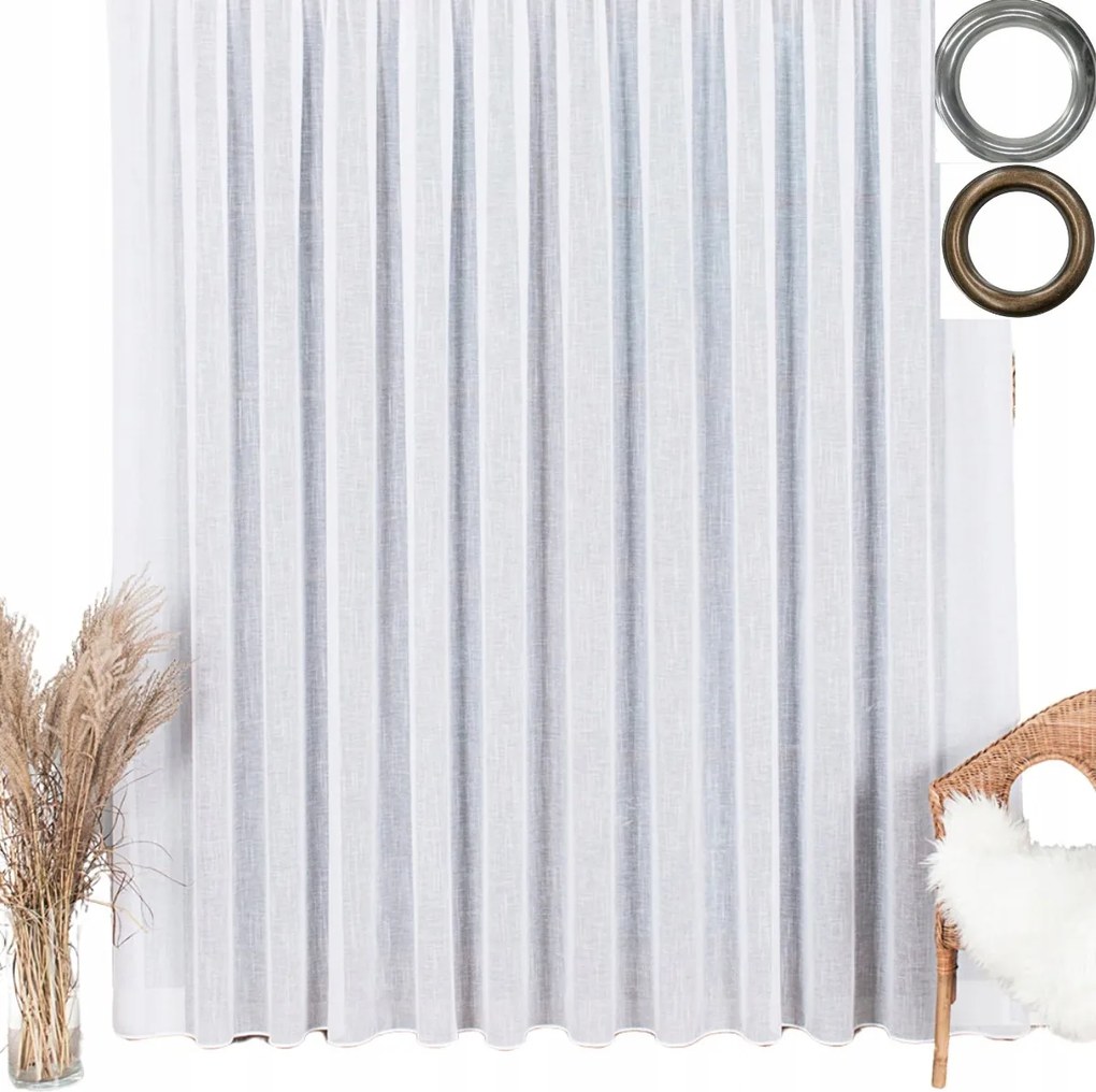 Függöny Készre Varrva Természetes Fonal Szövés 600x275