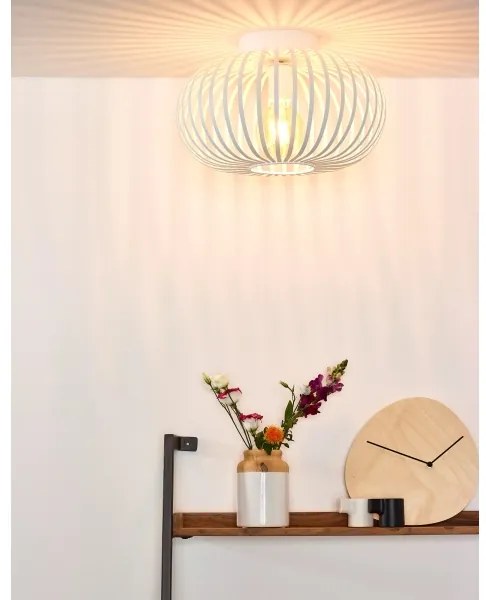 Lucide 78174/40/31 - Mennyezeti lámpa MANUELA 1xE27/60W/230V átm. 39,5 cm fehér