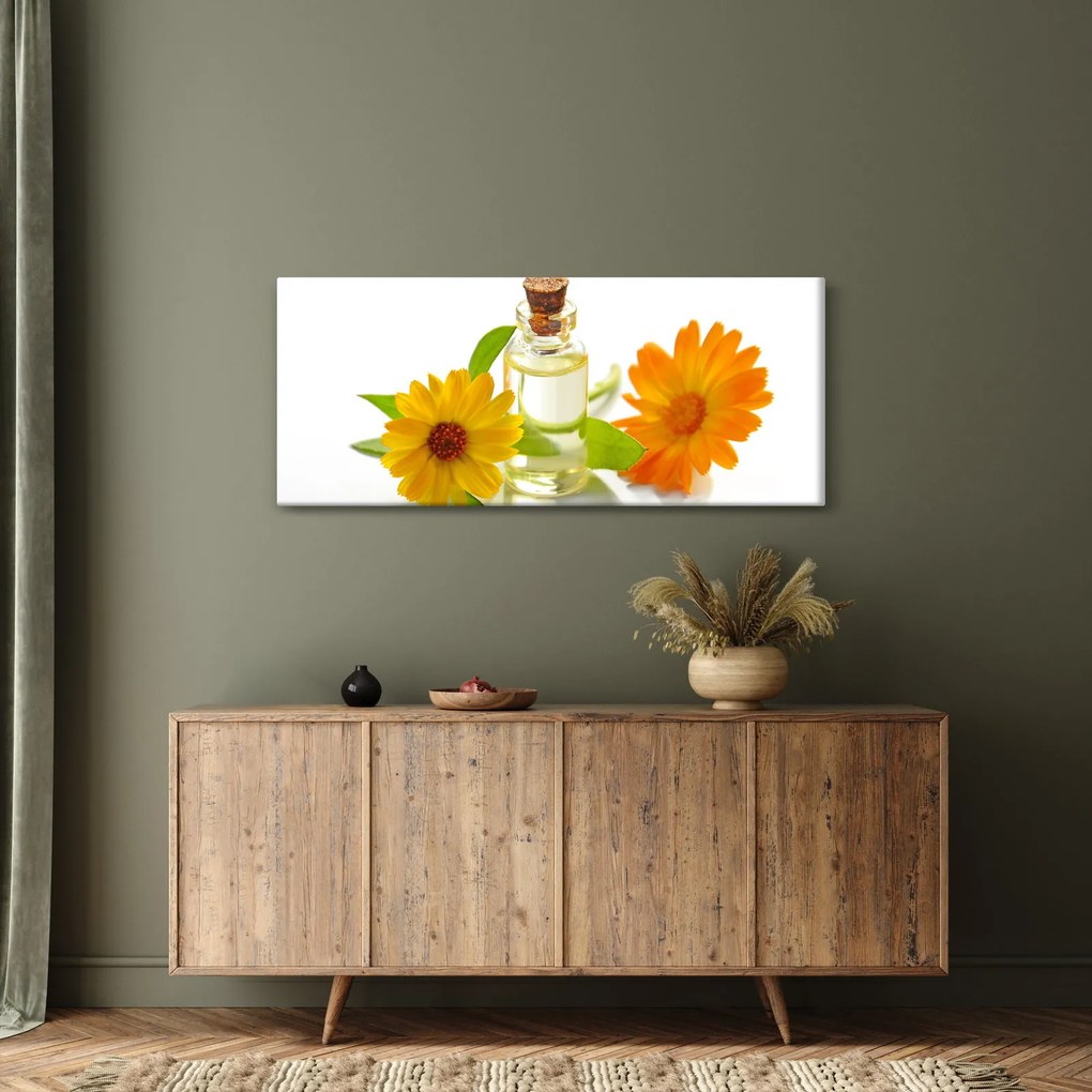 Virágos olaj képe (120x50 cm)