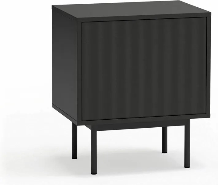 Fekete matt éjjeliszekrény Sierra – Teulat