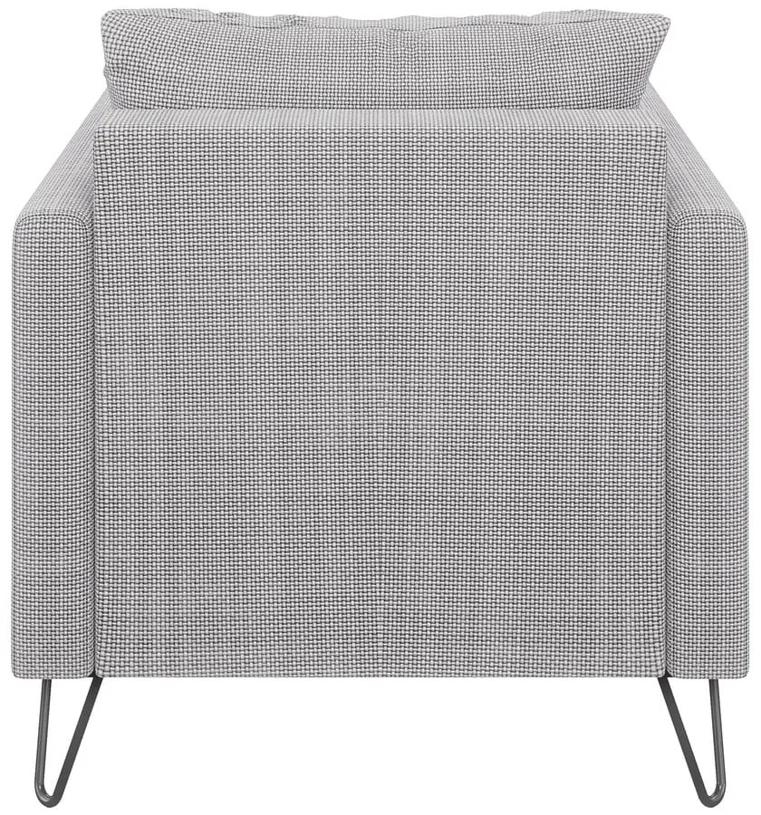 Világosszürke zsenília fotel Freya – Ropez