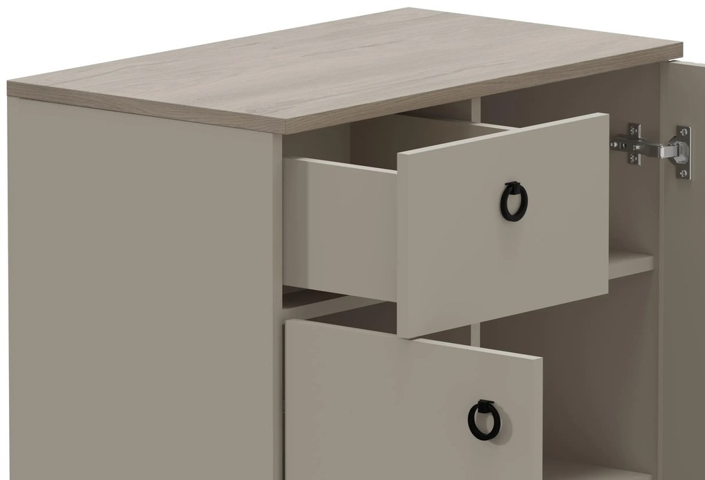 Komód Demandaron 3 (taupe + silverjack tölgy) . 1116809