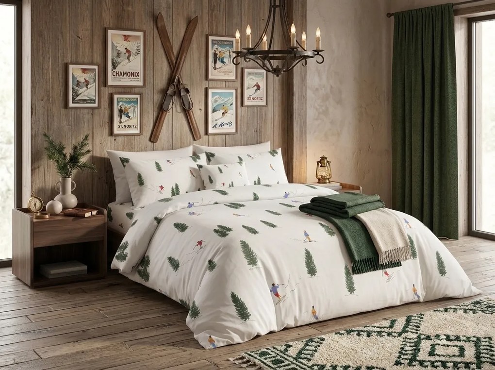 Flanel ágyneműhuzat SKIORA bézs Ágyneműhuzat mérete: 70 x 90 cm | 140 x 220 cm