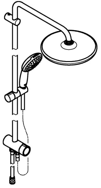 GROHE 26989001 - Zuhanyrendszer VITALIO START SYSTEM 250 390 mm fényes króm