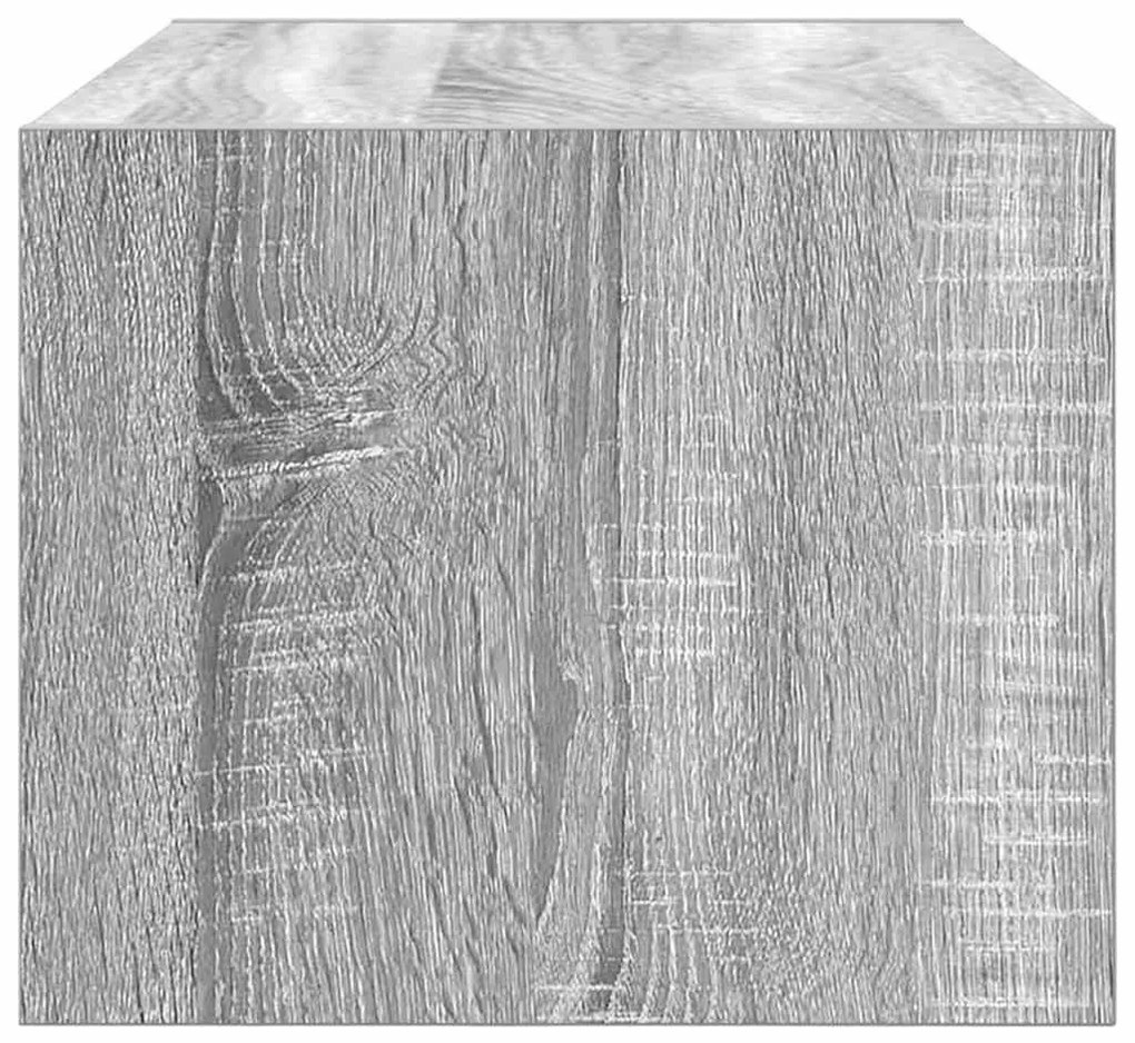 2 db szürke sonoma szerelt fa fali TV-szekrény 60x31x25,5 cm