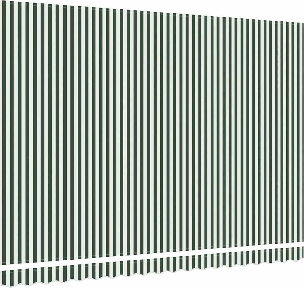 Napellenző ponyva Zöld és Fehér 430 x 345 cm Poliészter