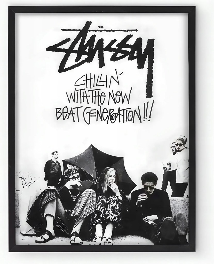 Stussy Vintage Retro Keretezett Poszter Nappaliba 20x30 cm Ajándék ötlet